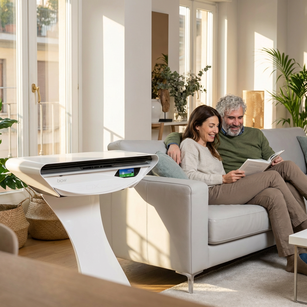 Pareja disfrutando del bienestar con Biow